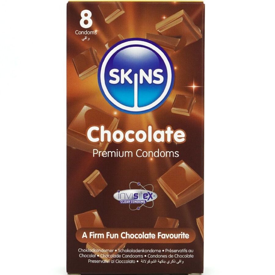 SKINS - 8 PACK PREMIUM CHOCOLATE CONDOMS