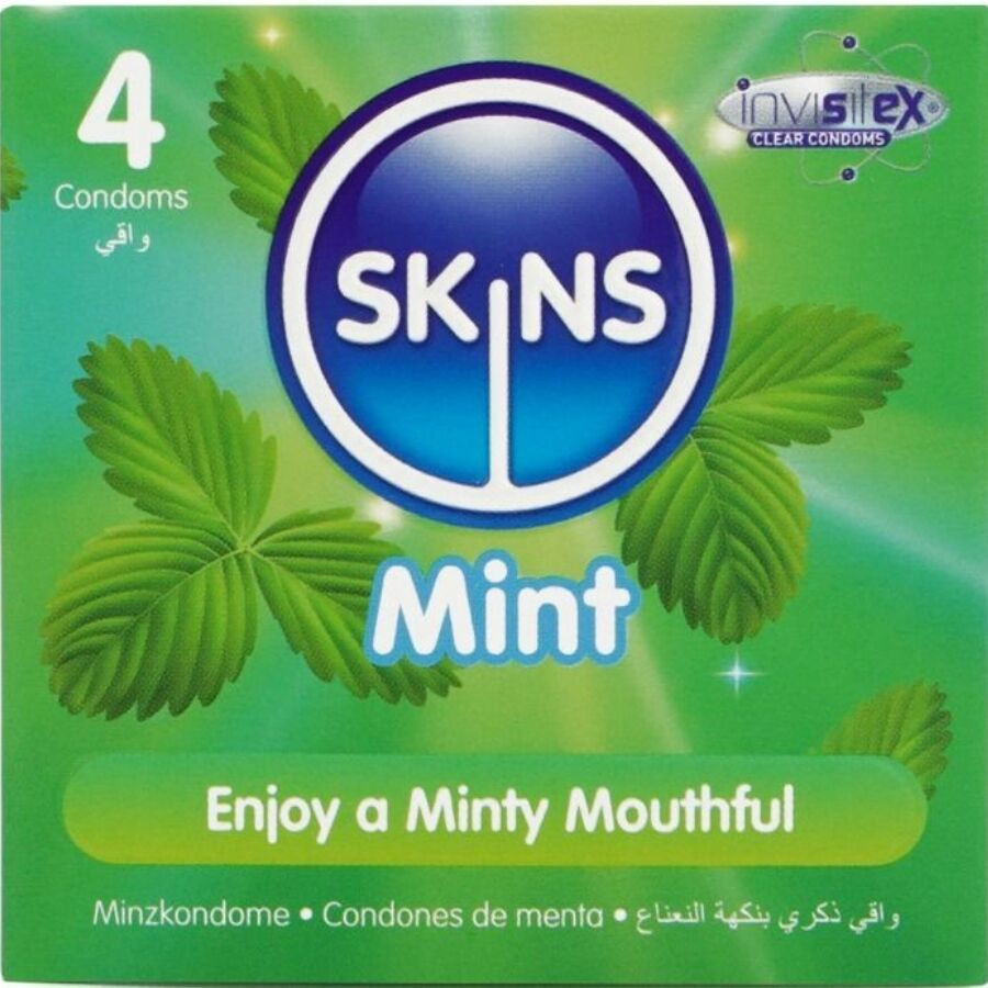 SKINS - 4 PACK PREMIUM MINT CONDOMS