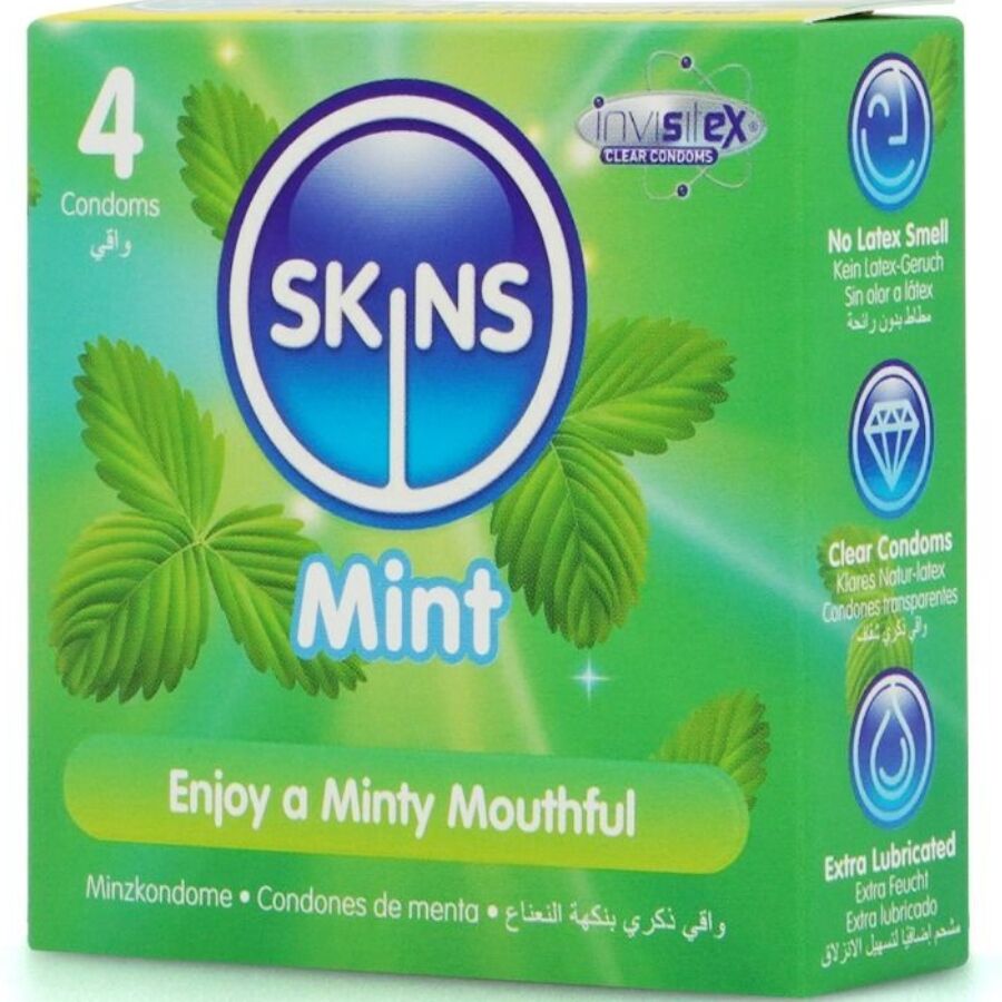 SKINS - 4 PACK PREMIUM MINT CONDOMS