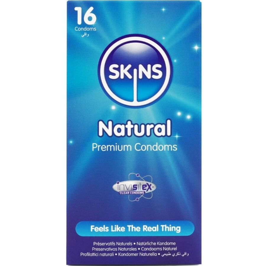 SKINS - PACK OF 16 PREMIUM NATURAL CONDOMS