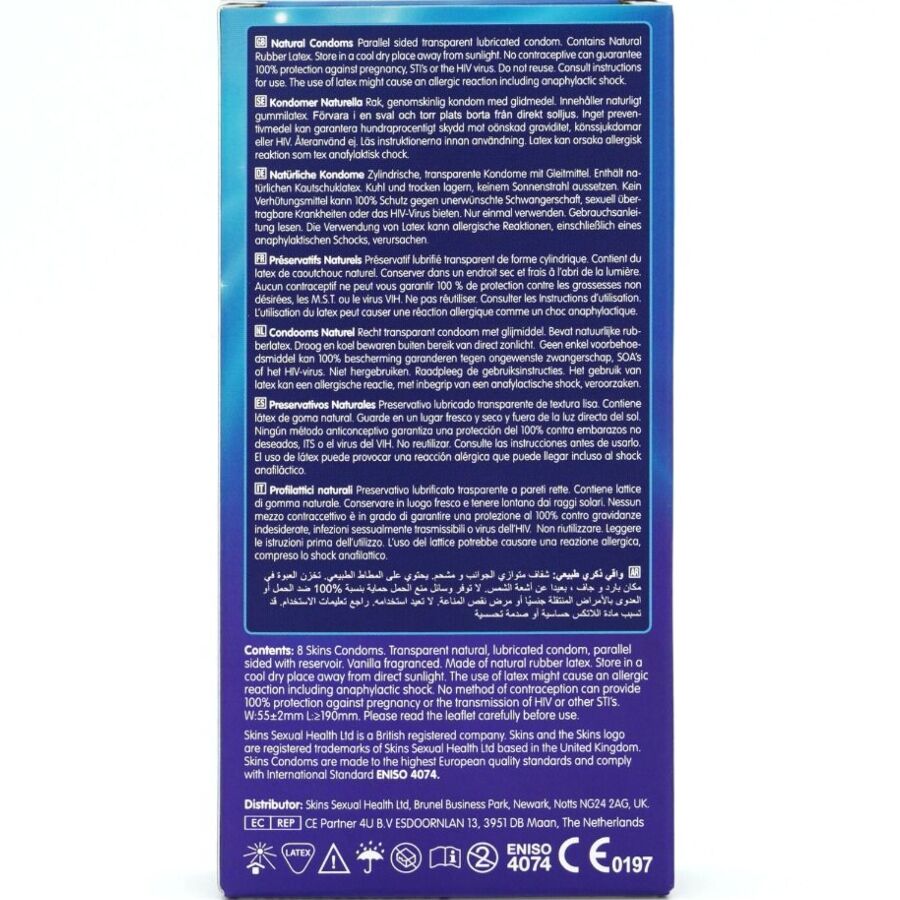 SKINS - NATURAL CONDOMS PREMIUM PACK 8
