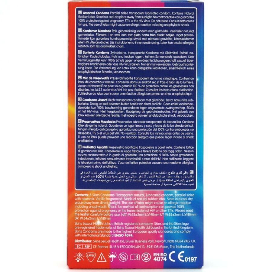 SKINS - 8-PACK ASSORTED PREMIUM CONDOMS