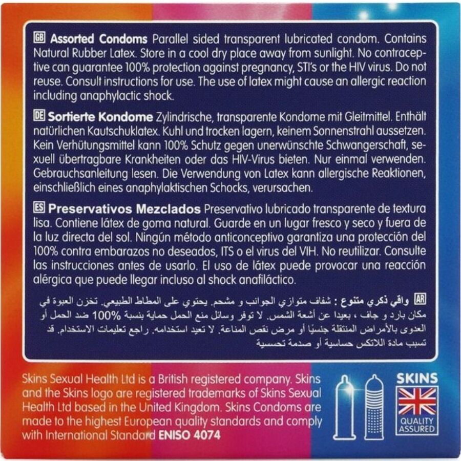SKINS - ASSORTED 4-PACK PREMIUM CONDOMS