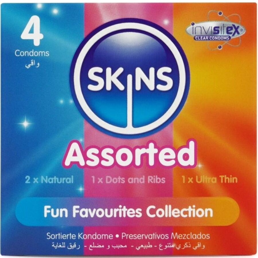 SKINS - ASSORTED 4-PACK PREMIUM CONDOMS
