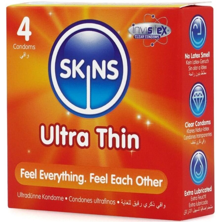 SKINS - PACK OF 4 PREMIUM ULTRA-THIN CONDOMS