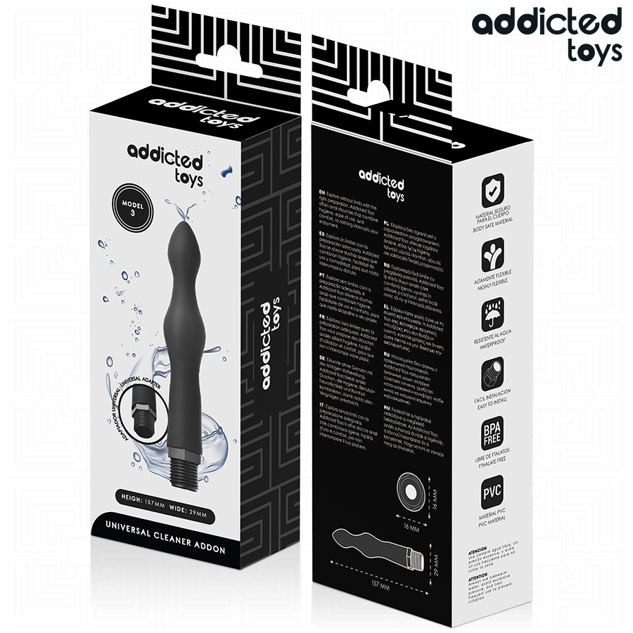 ADDICTED TOYS - ANAL DOUCHE WITH UNIVERSAL ADAPTER MODEL 3