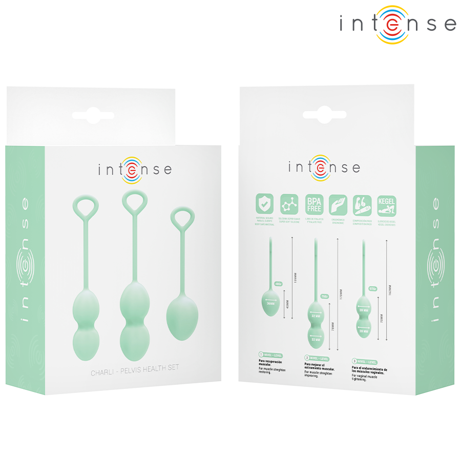 INTENSE - CHARLI LIGHT GREEN KEGEL BALL KIT