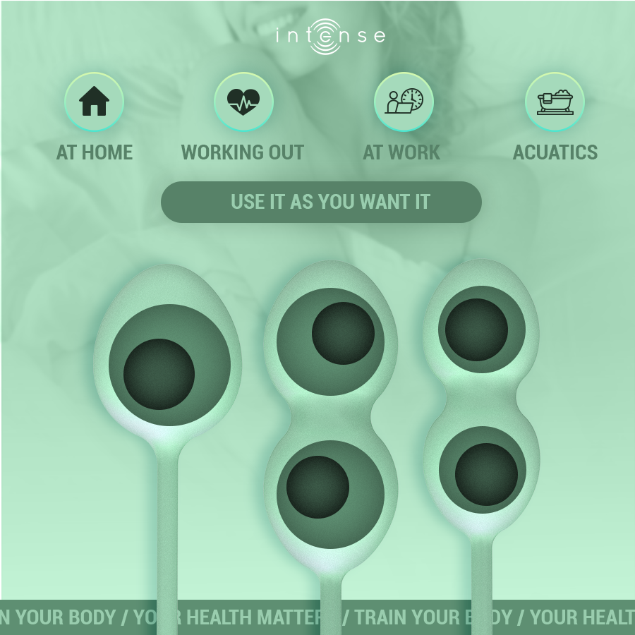 INTENSE - CHARLI LIGHT GREEN KEGEL BALL KIT