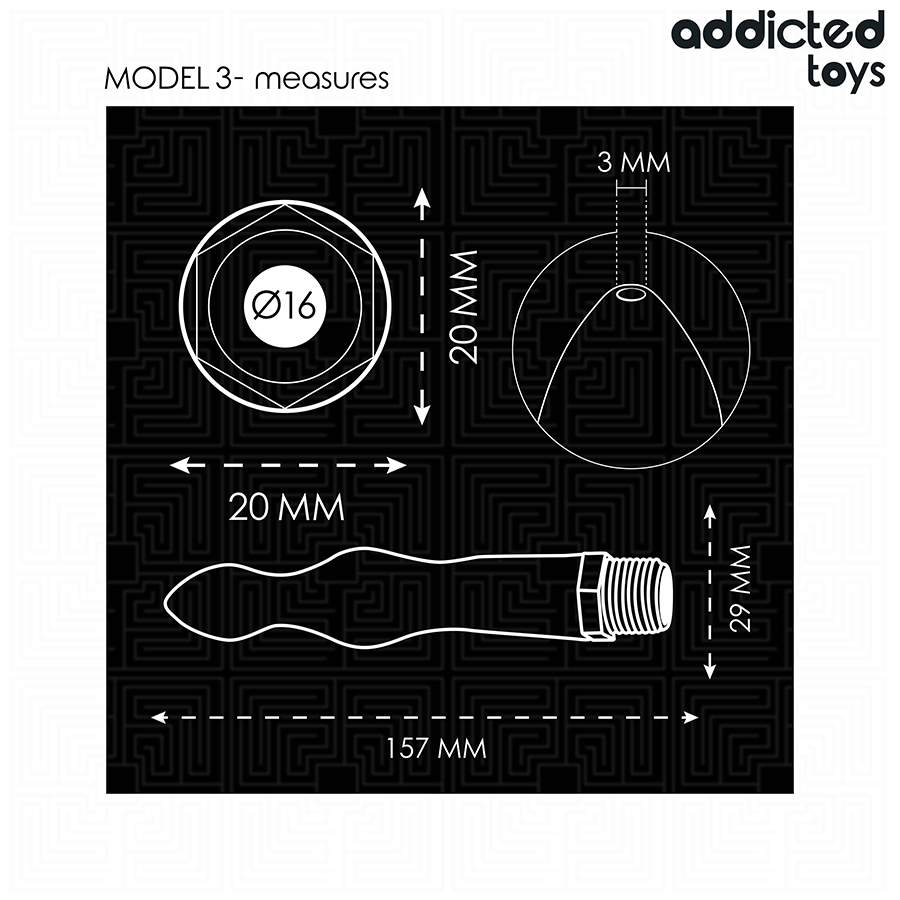 ADDICTED TOYS - ANAL DOUCHE WITH UNIVERSAL ADAPTER MODEL 3