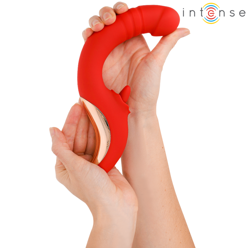 INTENSE - RED U-SHAPED PAULINA VIBRATOR AND STIMULATOR