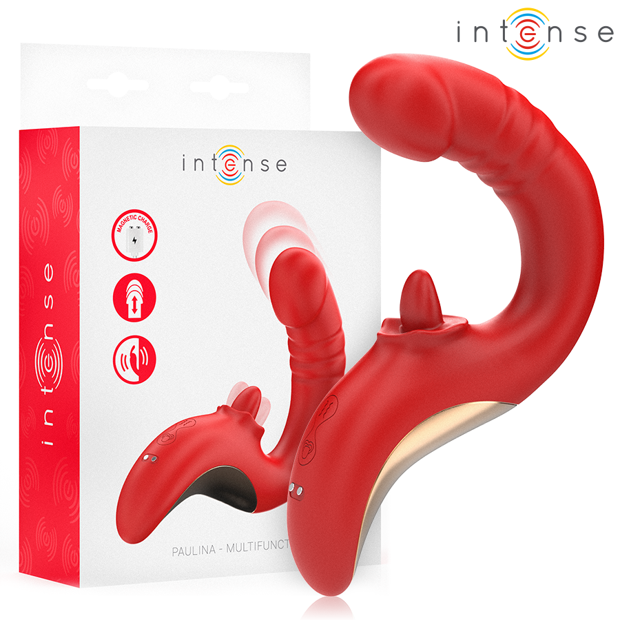 INTENSE - RED U-SHAPED PAULINA VIBRATOR AND STIMULATOR