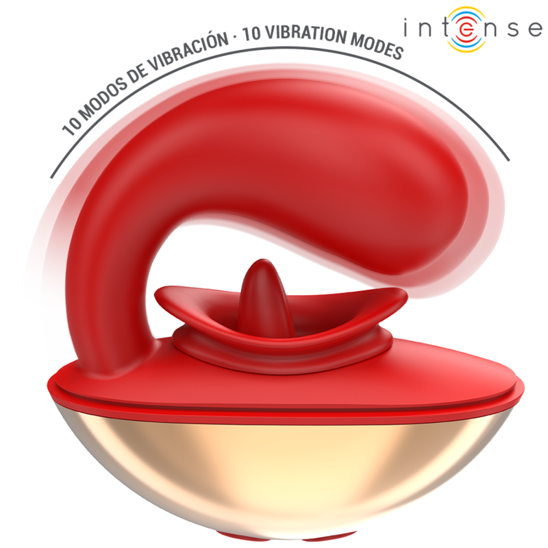 INTENSE - U-SHAPED VIBRATOR & STIMULATOR MARIAH 10 VIBRATION RED
