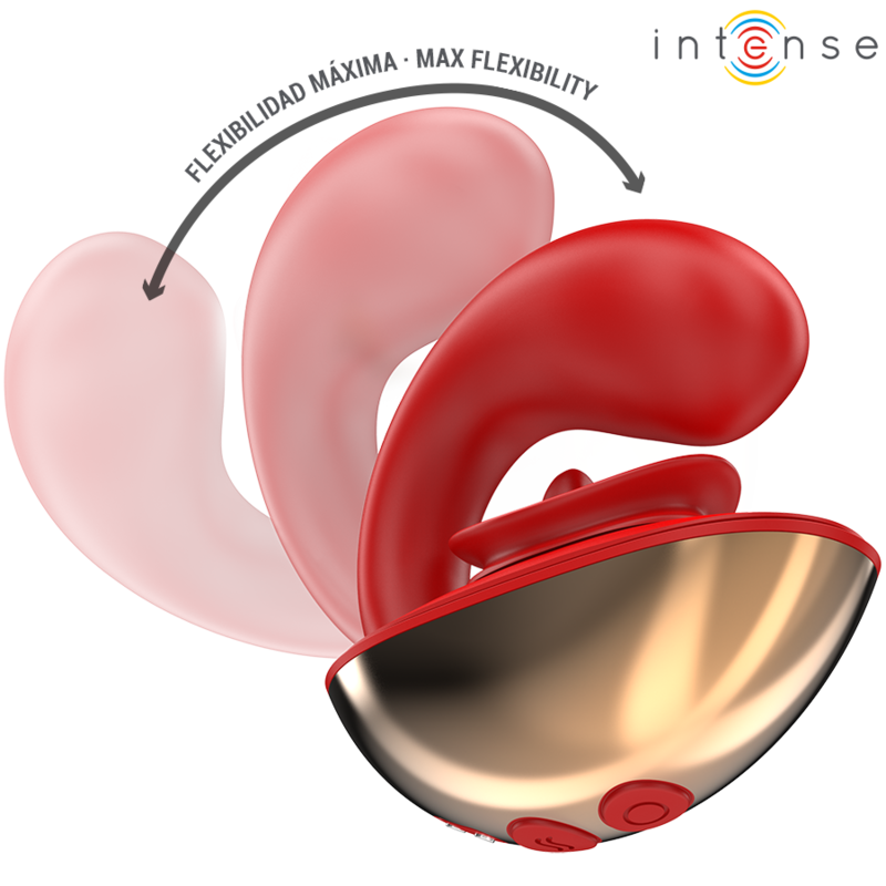 INTENSE - U-SHAPED VIBRATOR & STIMULATOR MARIAH 10 VIBRATION RED