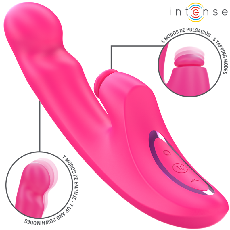 INTENSE - 13.5 CM 3-IN-1 MULTIFUNCTIONAL VIBRATOR 10 VIBRATIONS PINK