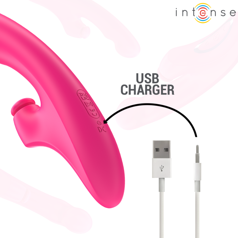 INTENSE - 13.5 CM 3-IN-1 MULTIFUNCTIONAL VIBRATOR 10 VIBRATIONS PINK