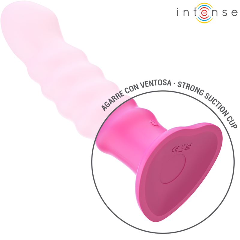 INTENSE - CINDY L-SIZE VIBRATOR SPIRAL DESIGN 10 VIBRATIONS PINK REMOTE CONTROL