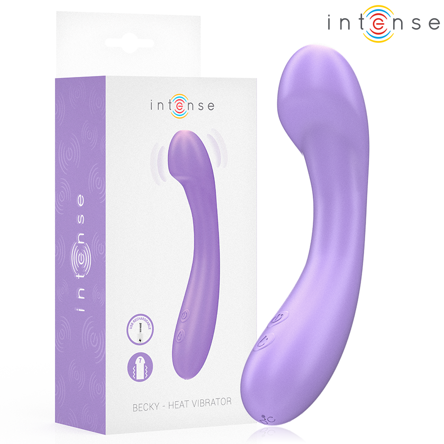 INTENSE - BECKY HEATED VIBRATOR 19 CM 7 VIBRATIONS PURPLE