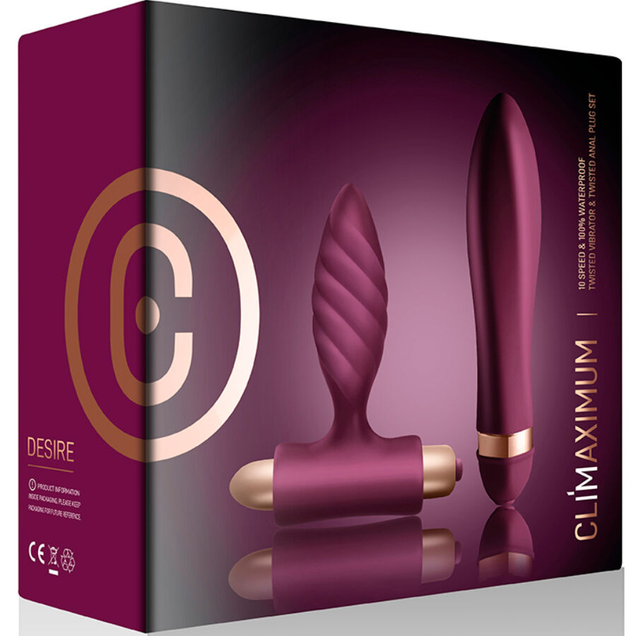 CLIMAXIMUM - TWISTED VIBRATOR + BUTT PLUG DESIRE KIT