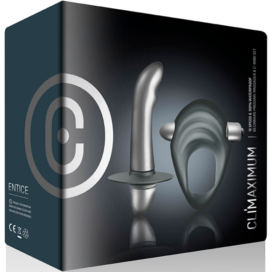 CLIMAXIMUM - ENTICE PENILE RING KIT + PROSTATE VIBRATOR FOR BEGINNERS