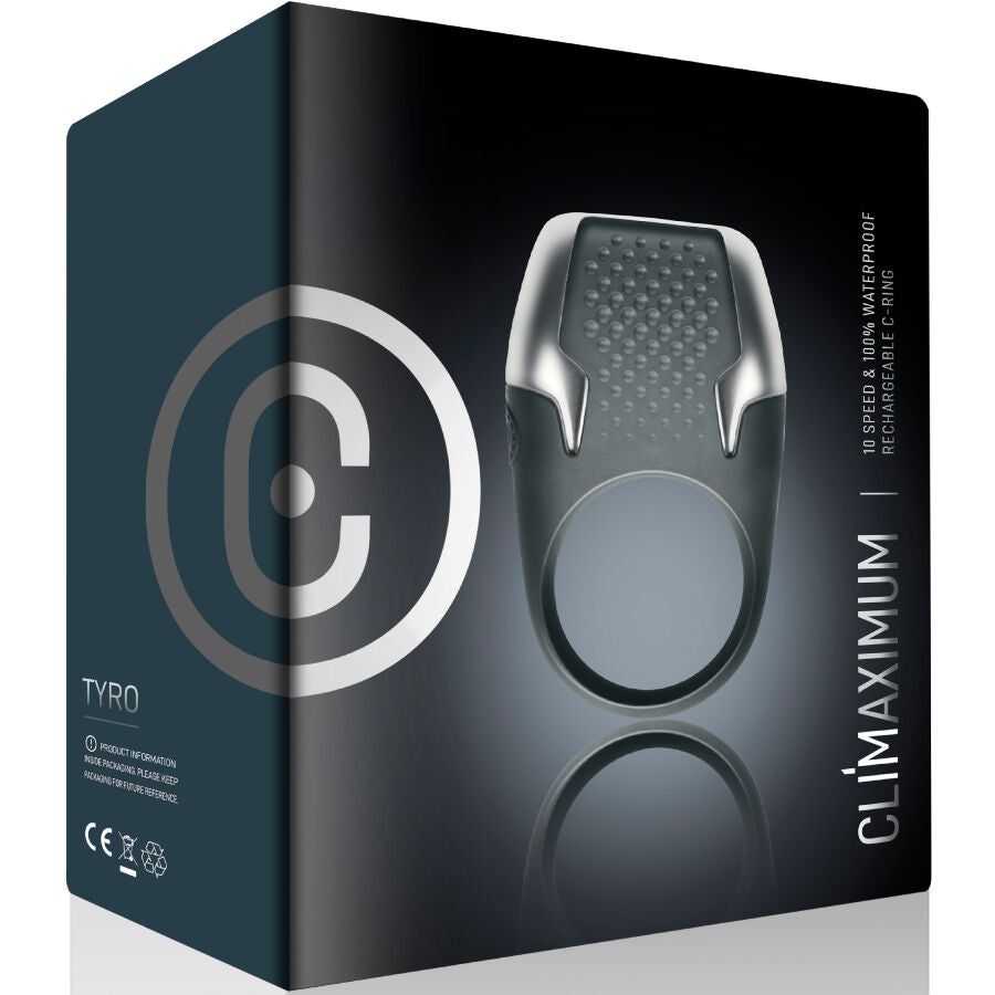 CLIMAXIMUM - TYRO VIBRATING PENILE RING WITH LED LIGHTS