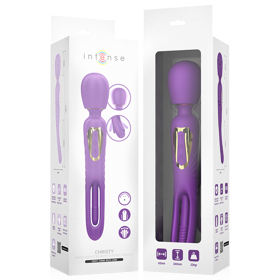 INTENSE - CHRISTY VIBRATING WAND WITH ROTATING TONGUE
