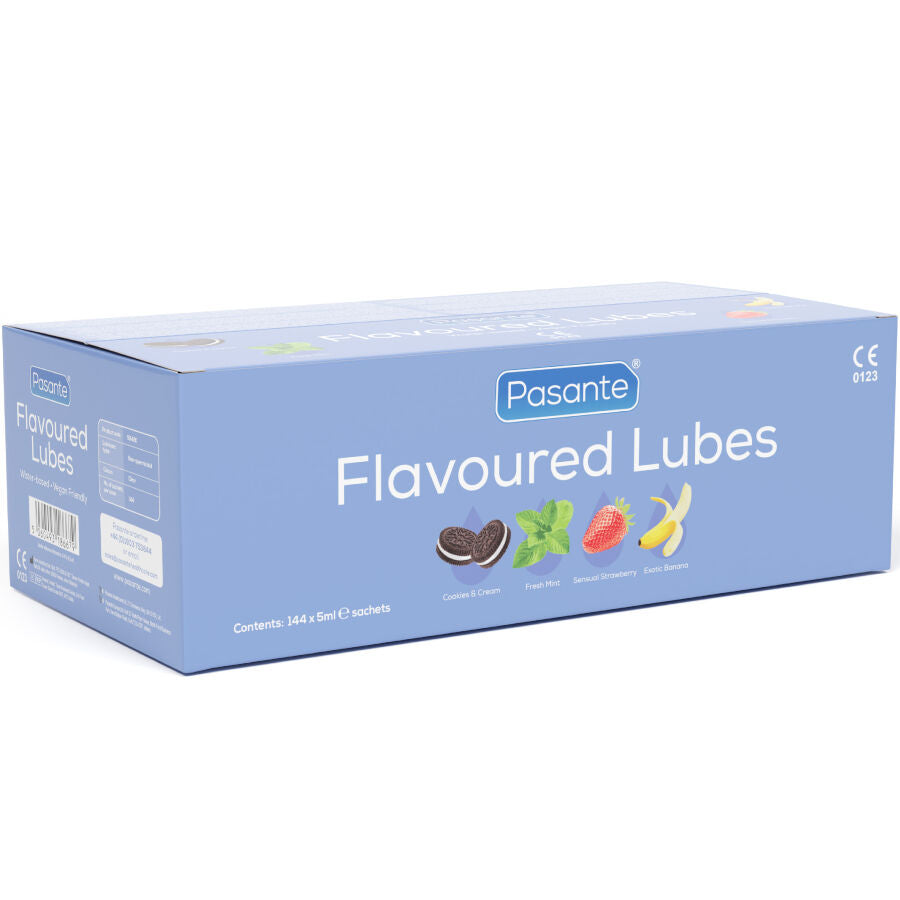 PASANTE - LUBRICANT BOX, ASSORTED FLAVOURS, 144 X 5ML UNITSAAS-E3639