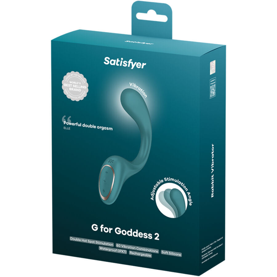 SATISFYER - G FOR GODDESS 2 GREEN RABBIT VIBRATOR BOTTLE