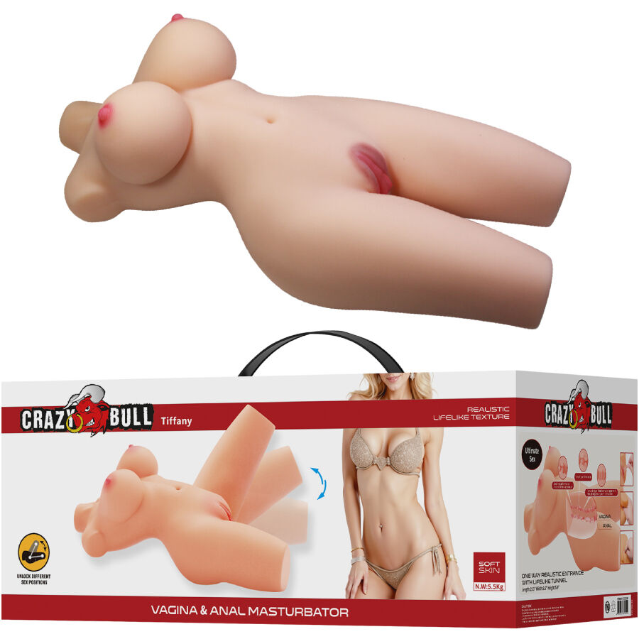 CRAZY BULL - REALISTIC FEMALE TORSO TIFFANY VAGINA AND ANUS 5.5 KG