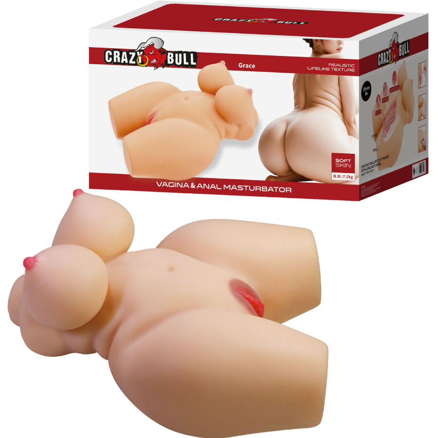 CRAZY BULL - GRACE REALISTIC FEMALE TORSO VAGINA AND ANUS 7.5 KG