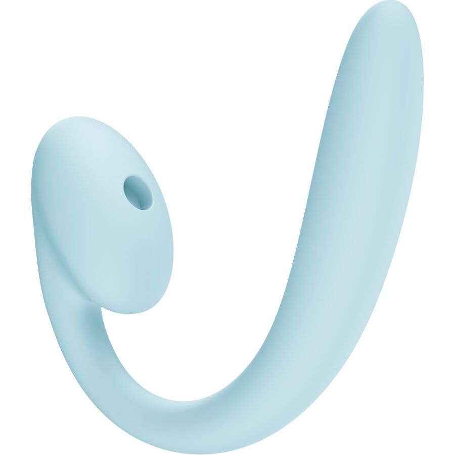 FUN FACTORY - CRESCENDO INSERTABLE DUAL AIR PULSE VIBRATOR ICE BLUE