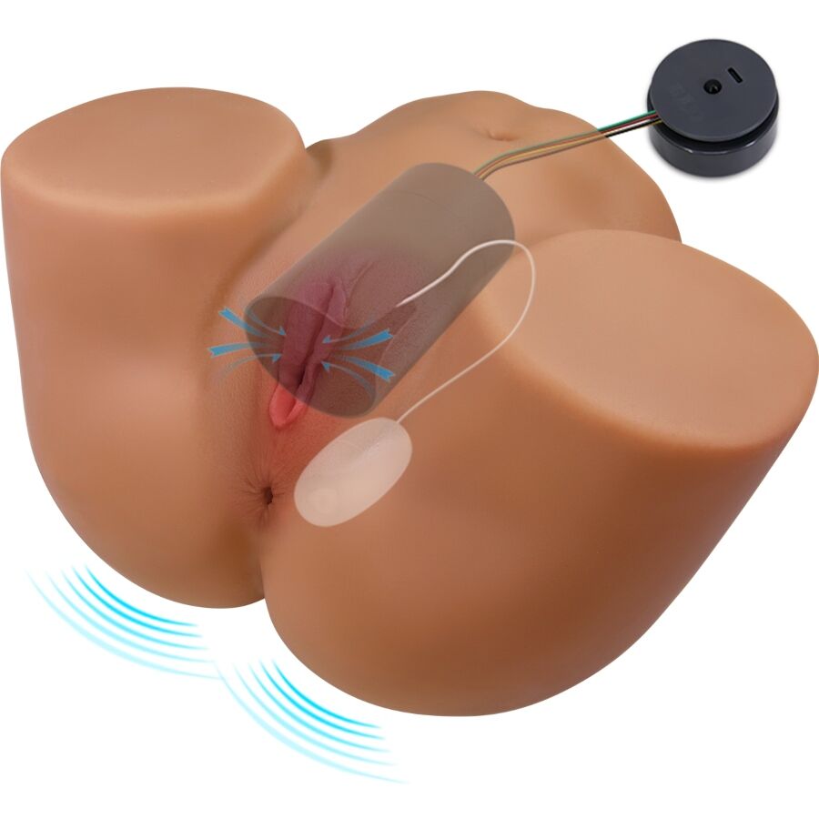 CRAZY BULL - GERIANN REALISTIC FEMALE VIBRATOR AND SUCKER WITH SOUND 5.5 KG