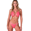 PASSION - BRA + THONG SET TOMATO RED L/XL