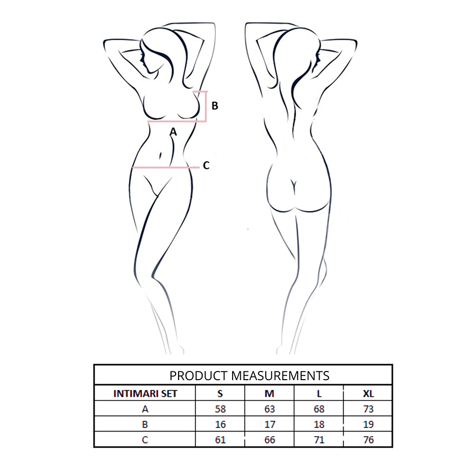 PASSION - BRA + PANTY SET INTIMARI PINK L/XL