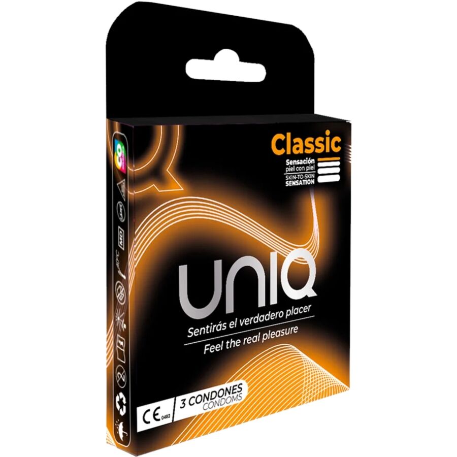 UNIQ - CLASSIC NON-LATEX CONDOMS 3 COUNT