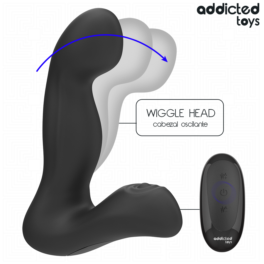 ADDICTED TOYS - OSCILLATING PROSTATE MASSAGER WITH PULSATION MODE AND REMOTE CONTROL