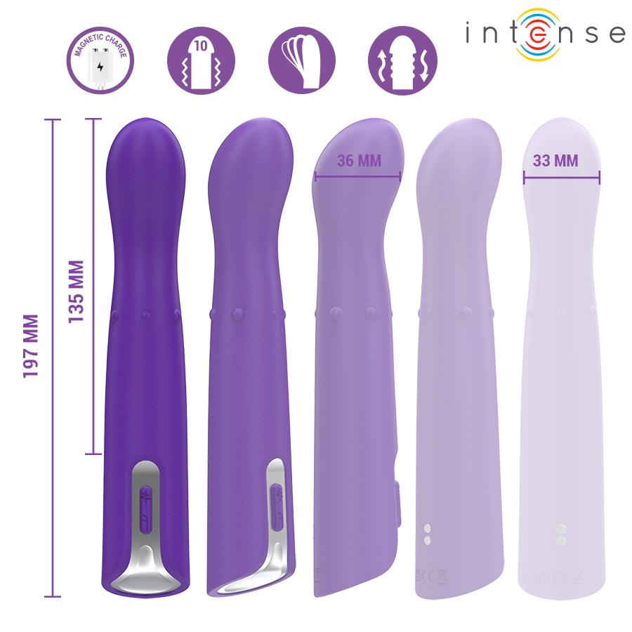 INTENSE - VIBRATEUR HELENA BEADS UP & DOWN WIGGLE 13,5 CM