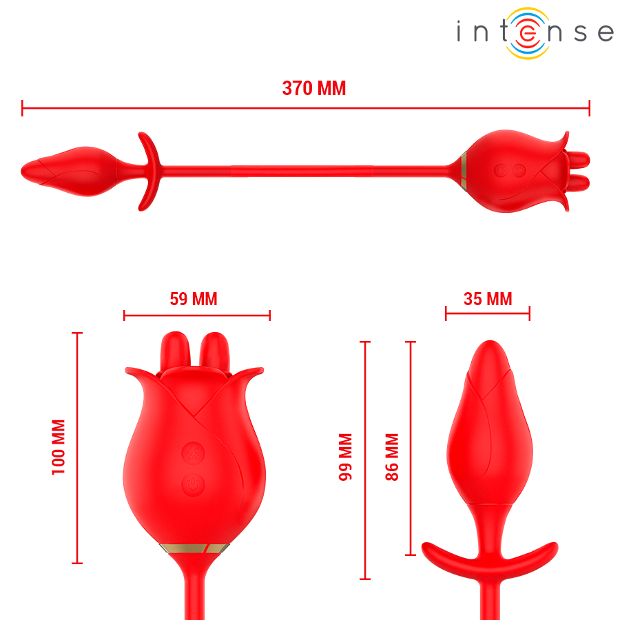 INTENSE - MELANIE ZIGZAG TONGUE CLITORAL DUO STIMULATOR