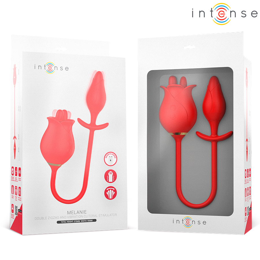 INTENSE - MELANIE ZIGZAG TONGUE CLITORAL DUO STIMULATOR