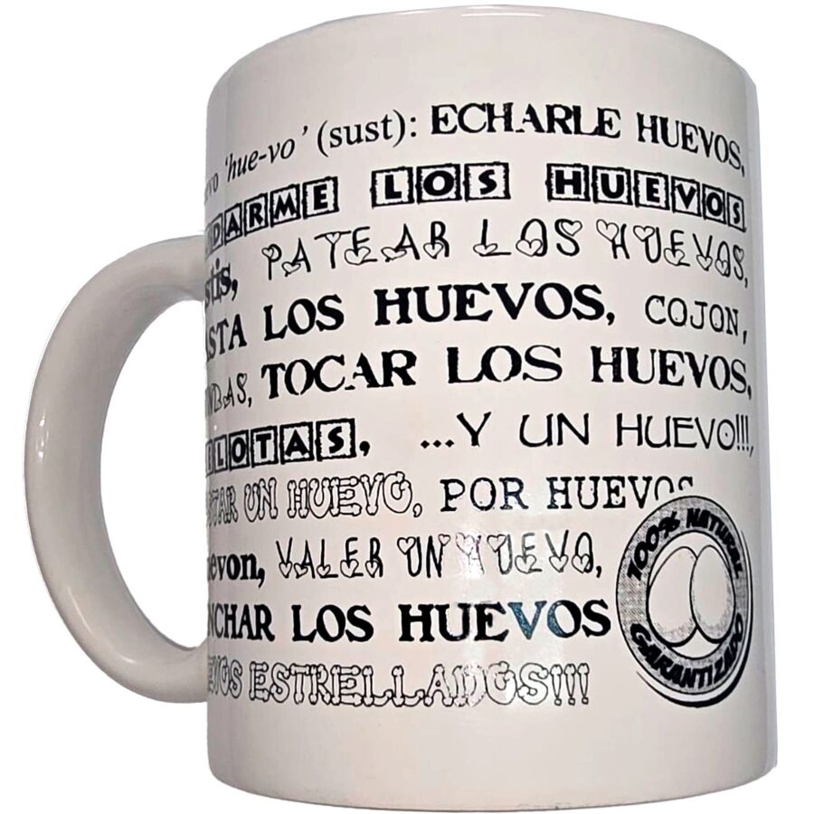 DIABLO PICANTE - WHITE MUG WITH SYNONYMOUS BALLS 370 ML