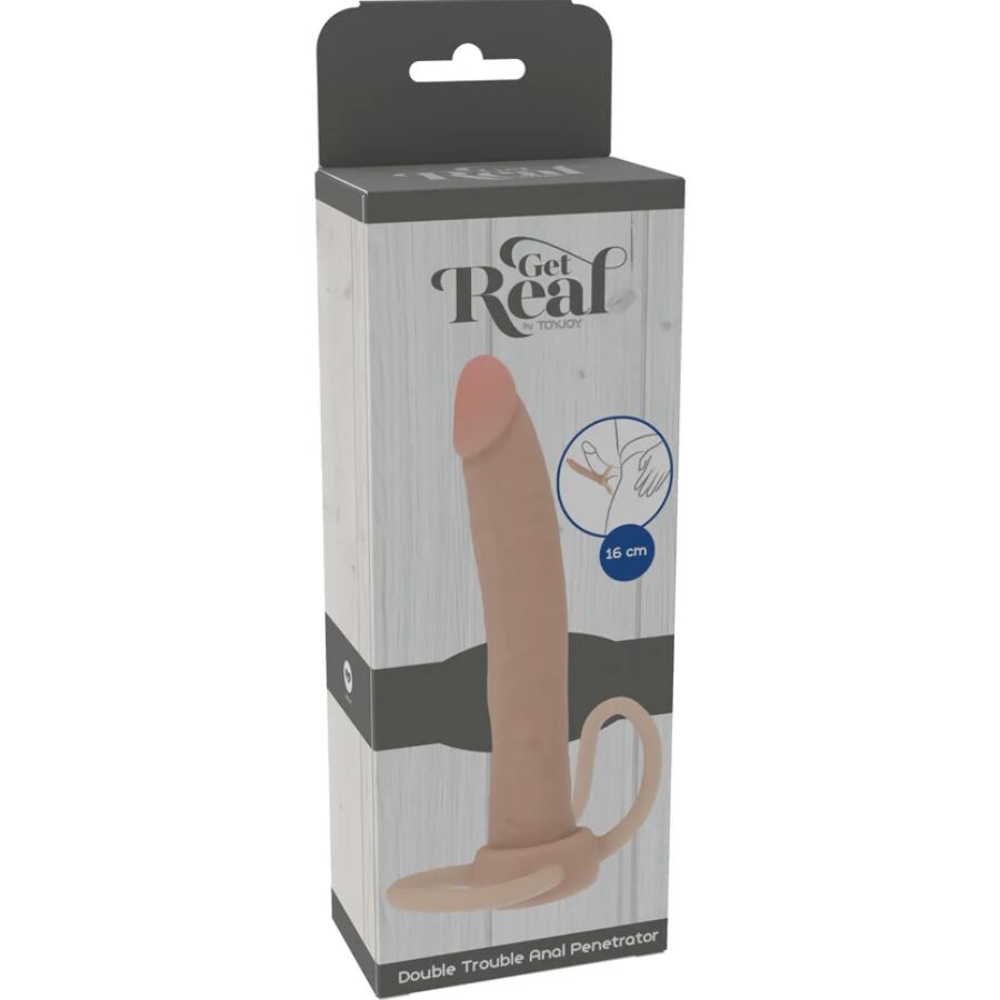 GET REAL - DOUBLE TROUBLE SILICONE ANAL DILATOR 16 CM