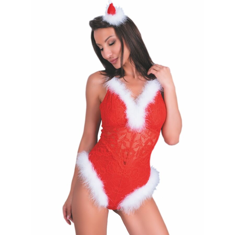LIVCO CORSETTI FASHION - NAUGHTY SANTA CHRISTMAS BODY LC 90706 S/M