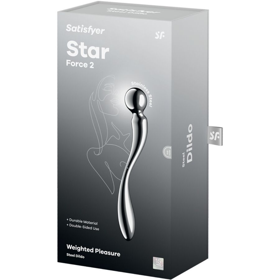 SATISFYER - STAR FORCE 2 DOUBLE STAINLESS STEEL COCK RING