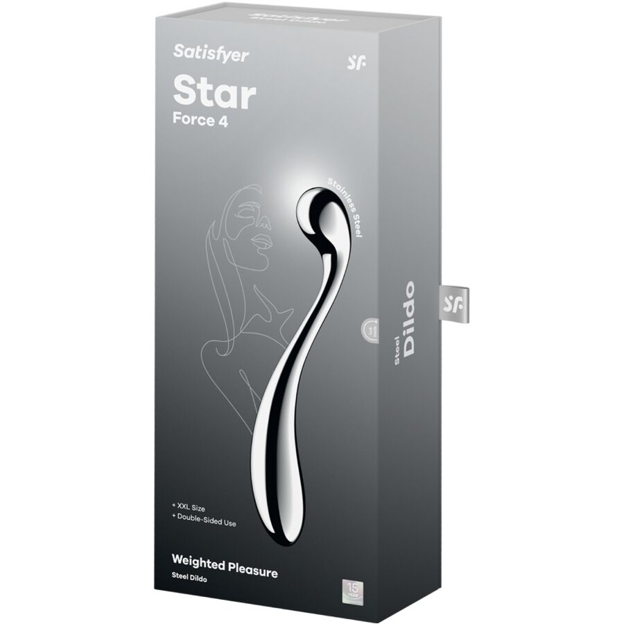 SATISFYER - STAR FORCE 4 STAINLESS STEEL DOUBLE DILDO