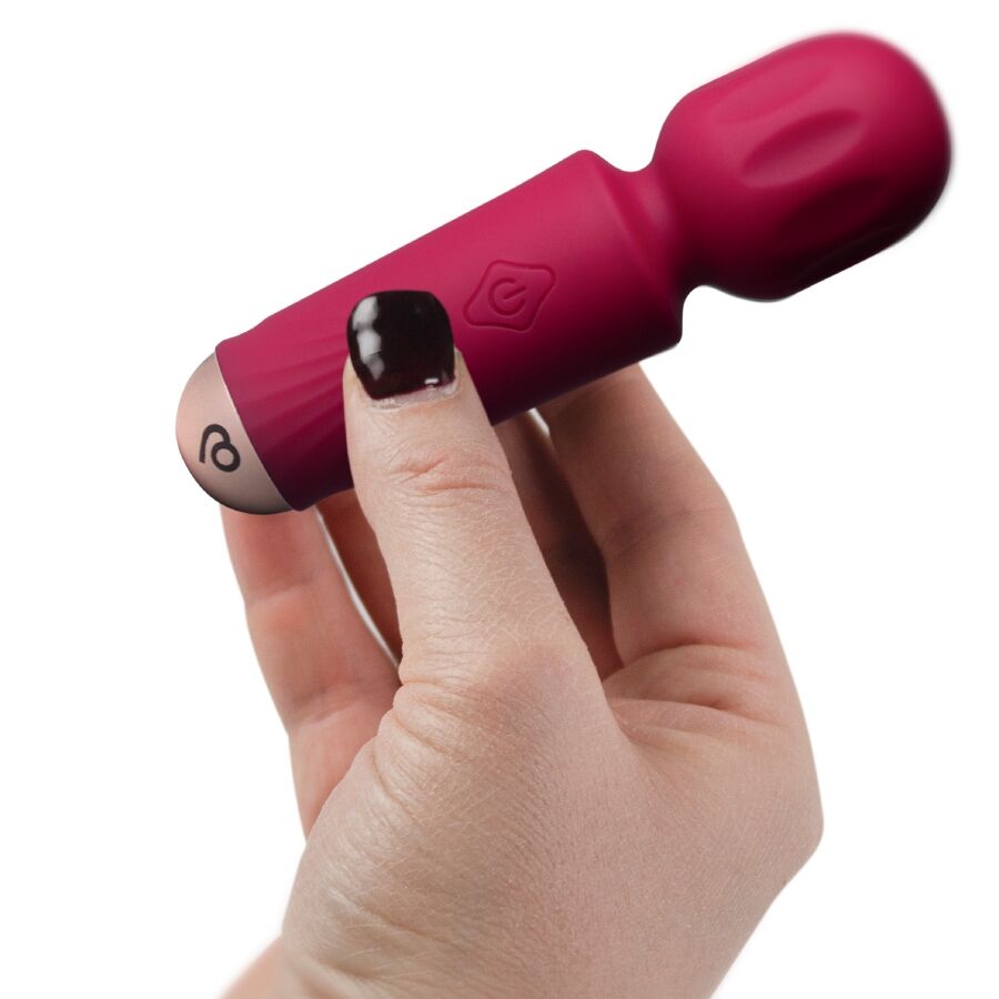 ROCKS-OFF - RECHARGEABLE MINI BAGUETTE 16 FUNCTIONS AZALEA RED