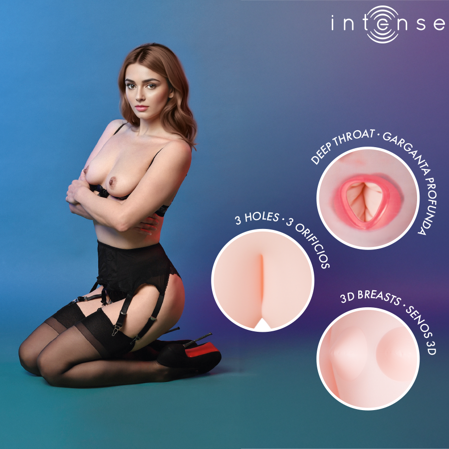 INTENSE DOLLS - MONIQUE INFLATABLE DOLL WITH THREE OPENINGS