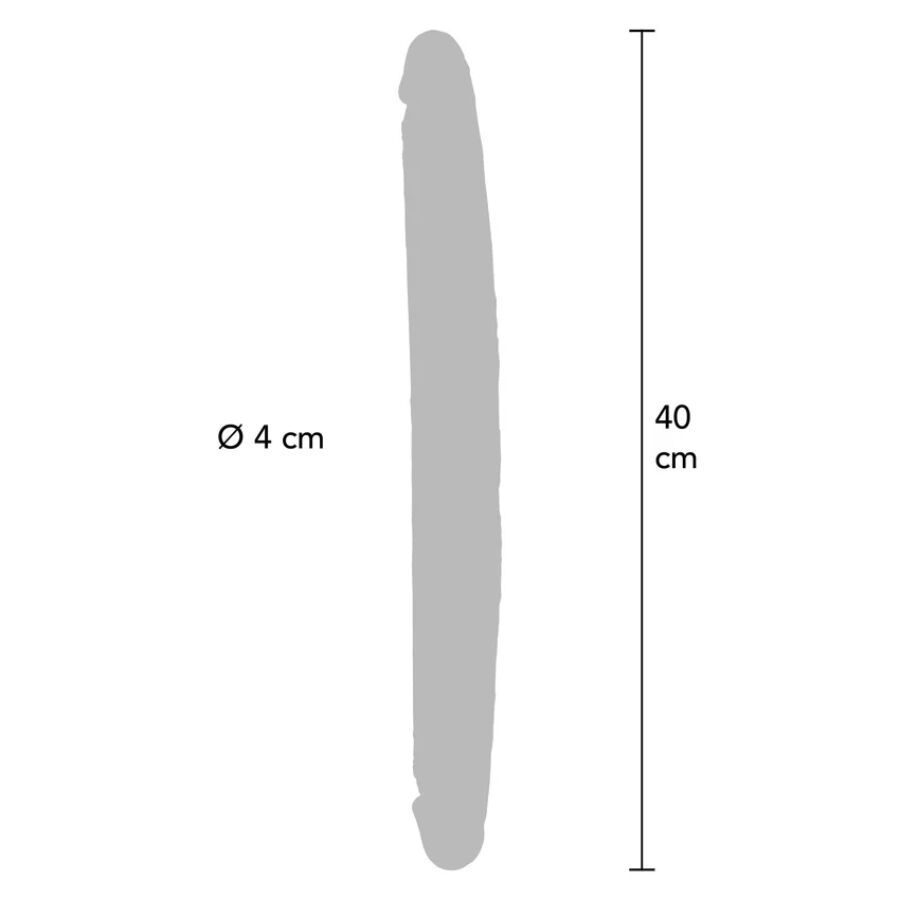 GET REAL - CARAMEL DOUBLE-ENDED SILICONE DILDO 40 CM