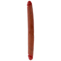 GET REAL - CARAMEL DOUBLE-ENDED SILICONE DILDO 40 CM
