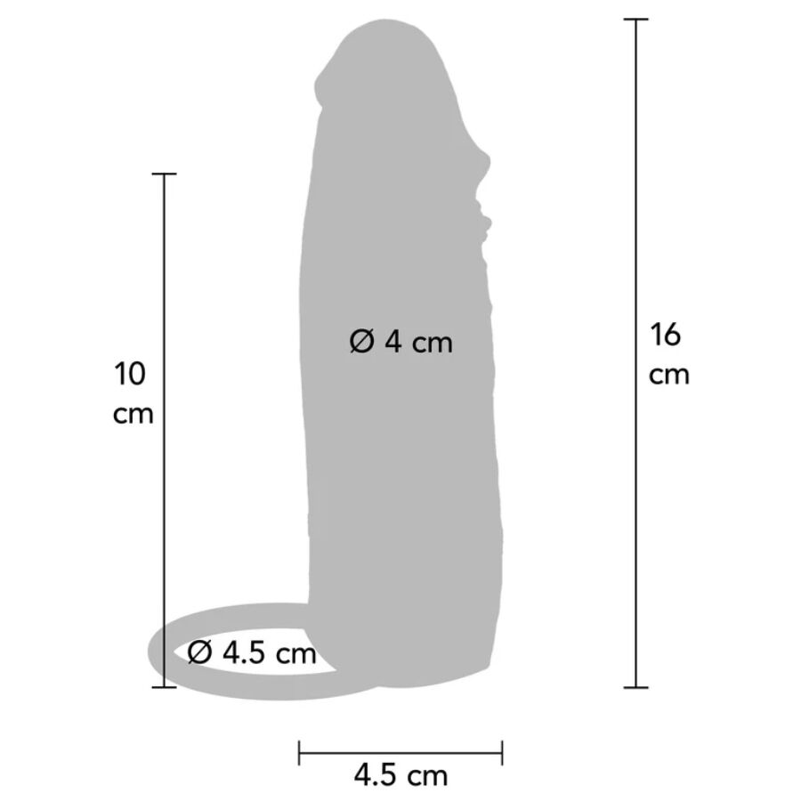 GET REAL - HYDRATING CARAMEL SILICONE PENIS SLEEVE 16 CM