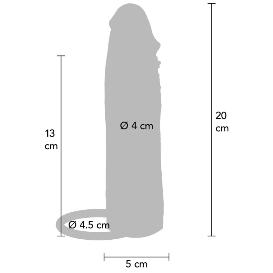 GET REAL - HYDRATING CARAMEL SILICONE PENIS SLEEVE 20 CM