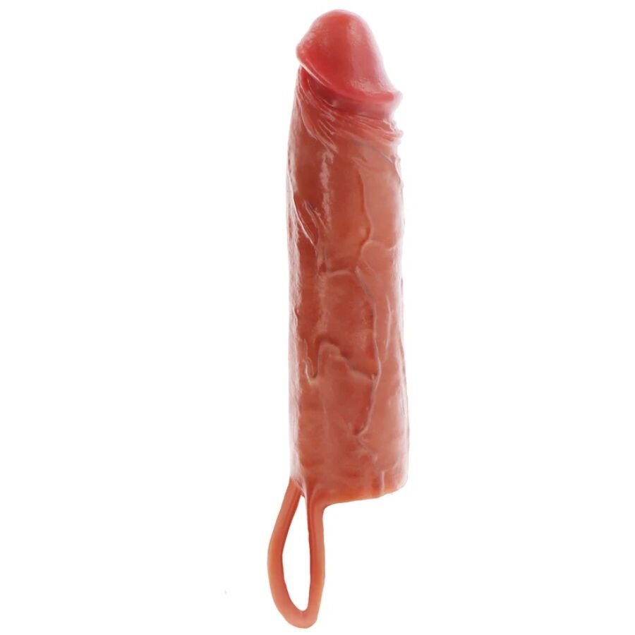 GET REAL - HYDRATING CARAMEL SILICONE PENIS SLEEVE 20 CM